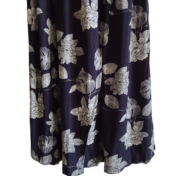 ROXY In the Mood for Dance Black White Floral Sleeveless Maxi Dress Womens Small - Picture 8 of 16